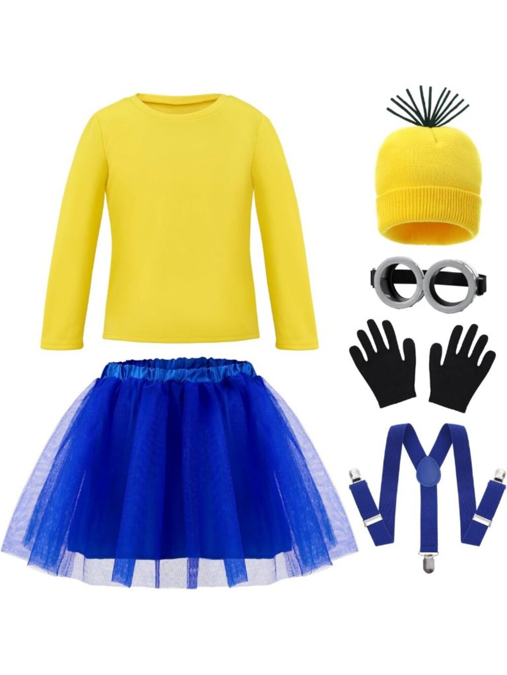 Adorable Halloween Tutu Outfit for Girls - Cute Yellow Shirt & Costume Set